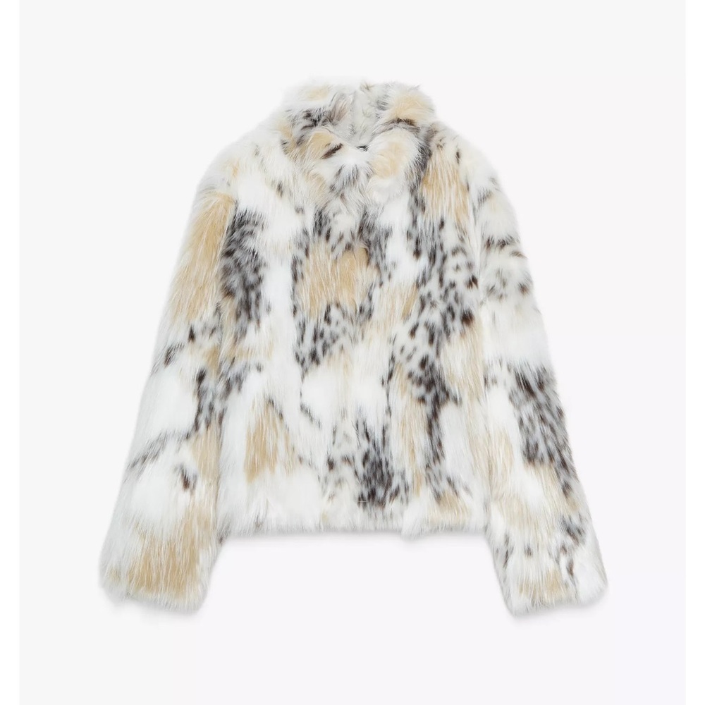 Zara ZW COLLECTION FAUX FUR JACKET - Picture 3 of 9